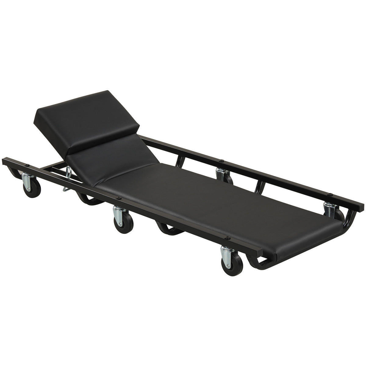 40 Inch Rolling Mechanic Creeper Cart with Headrest - Black