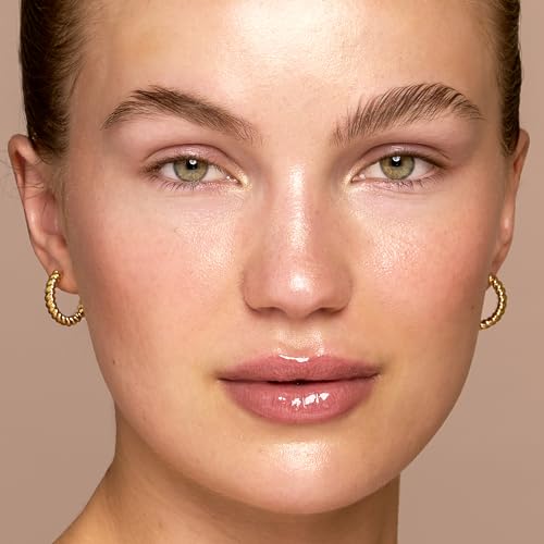 Jouer Essential Tinted Hydrating Lip Oil Gloss ? Moisturizing Dry Lip Treatment Serum - Fragrance Free Tinted Lip Oil - Jojoba Seed Oil and Apricot Oil Formula