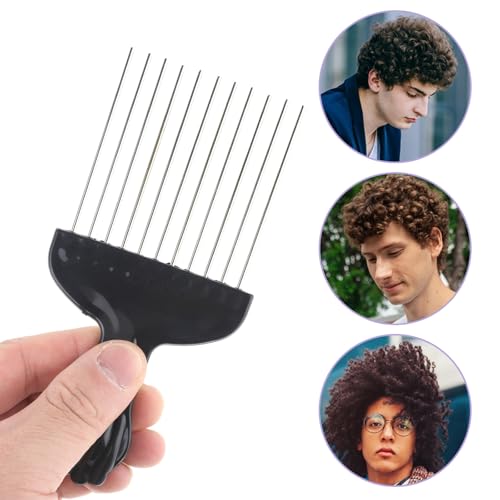 Hair Picks for Curly Hair, 1 Pcs Metal Hair Pick for Black Men Afro Pick Comb Detangling Wig Braid Hair Styling Tool for Women and Men