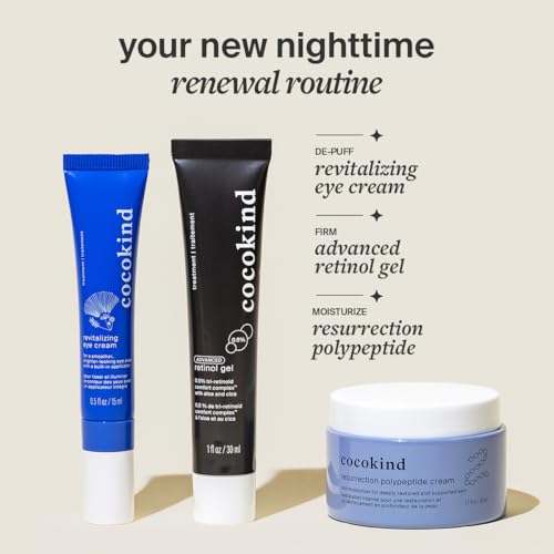 Cocokind Advanced Retinol Gel 0.5%, Improve the Appearance of Fine Lines and Uneven Texture without Irritation, Aloe and Cica to Prevent Dryness, 1 fl oz