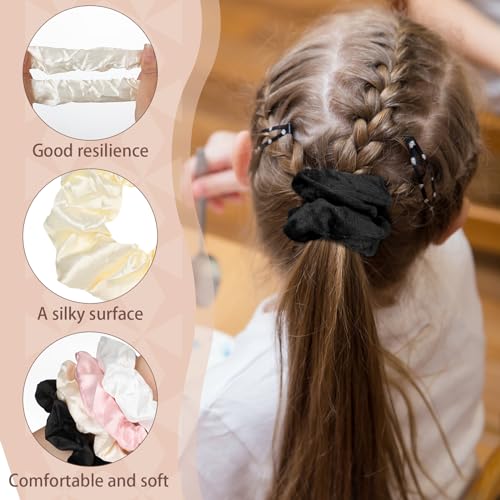 120 Pcs Velvet Scrunchies for Women Scrunchies Bulk Soft Elastic Scrunchy Hair Ties Cute Hairbands and Ponytail Holders Hair Accessories for Women(Brown Series)