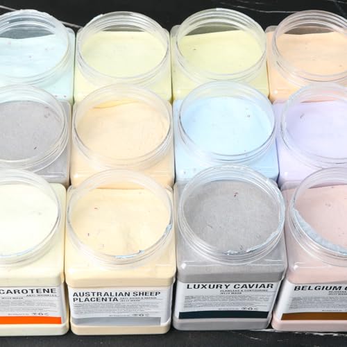 Hydro Jelly Masks for Facials, Jelly Mask Powder, Esthemax Hydro Jelly Mask, Moisturizing& Hydrating 23 Fl Oz (6 Packs)