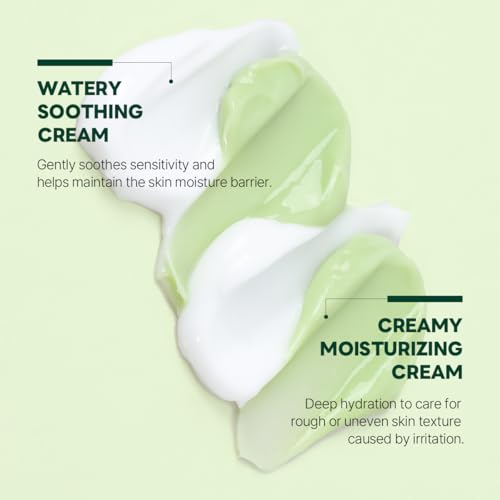 ROUND LAB Pine Cica Calming Cream Plus 60ml ? Dual-Texture Soothing Cream for Blemish Care, Acne-Prone Skin Safe, Sebum & Oil Control, Intensive Calming, Strengthens Skin Barrier, Clear & Calm Finish