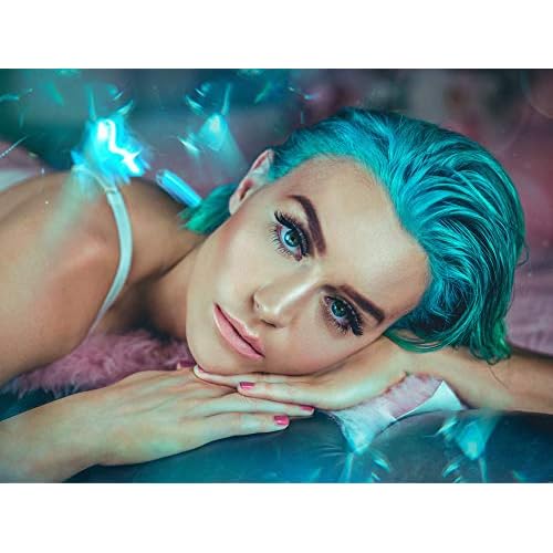 MANIC PANIC Classic Atomic Turquoise Semi Permanent Hair Color - Neon Aqua Blue Hair Dye for Women & Men That Lasts 4-6 Weeks - Vegan, Ammonia & Cruelty-Free - Create & Mix Custom Shades (8oz)