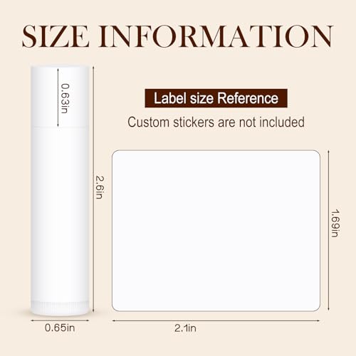 50-Pack Unlabeled Lip Balm Bulk ? Natural Shea Butter & Vitamin E, 5 Flavors ? Blank Tube Custom Labels for Party & Wedding Favors, Baby Shower & Gift Basket Filling