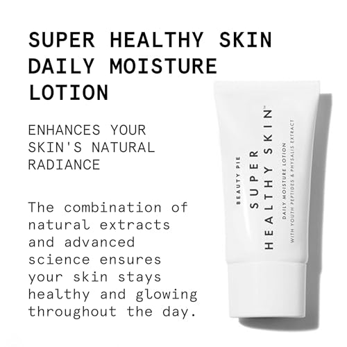 Beauty Pie Super Healthy Skin Daily Moisture Lotion, 200?ml (6.7?fl?oz) ? Lightweight, Fragrance?Free Hydrating Cream with Hyaluronic Acid, Peptides & Vitamin?E for Soft, Youthful Skin