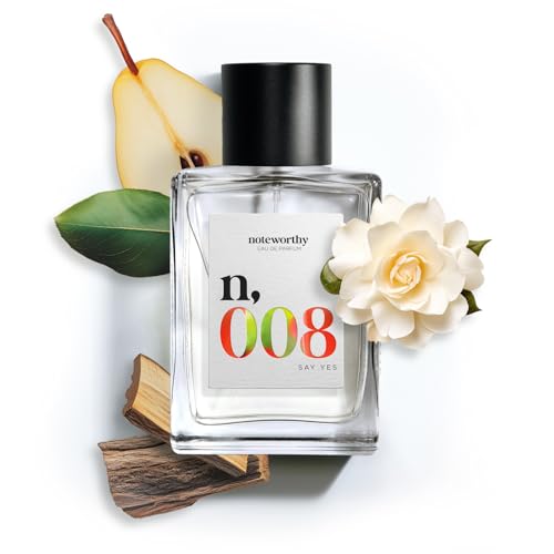 Noteworthy n,008 Say Yes Eau De Parfum ? Pear, Gardenia, Sandalwood | Sophisticated, Warm Fragrance for Any Occasion | Long-lasting Unisex Perfume for Women & Men (100ml)