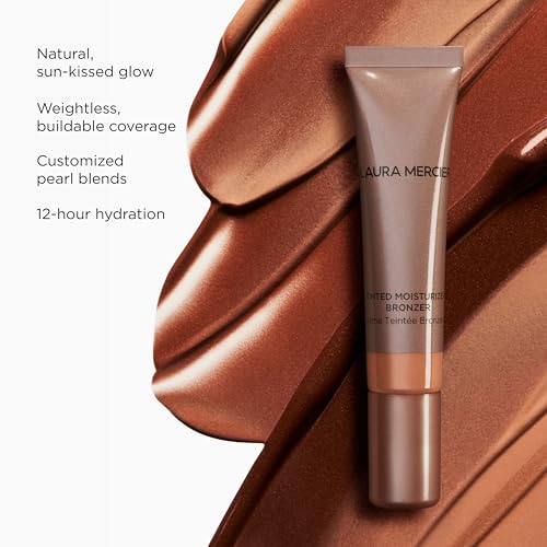 Laura Mercier Tinted Moisturizer Bronzer: Long Lasting Sheer Cream Bronzer, Weightless, Buildable Coverage, 12 HR Hydrating Wear, Non-Comedogenic, 6 Shades for All Skin Tones