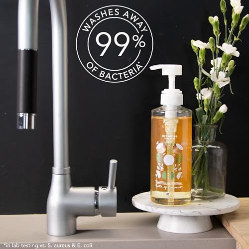 Safeguard Liquid Hand Soap, Micellar Deep Cleansing, Washes Away 99% Bacteria, Made with Natural Moisturizers, Enriched with Skin Conditioners, PH Balanced, Coconut Scent 15.5 oz
