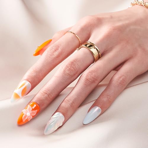 Quaferen Almond Nail Tips Short: 240pcs Pre-shape Acrylic Fake Nails Tips Almond Shape - 12 Sizes Soft Gel Full Cover Clear Gelly Press on False Tip for Nail Extension Salon Home