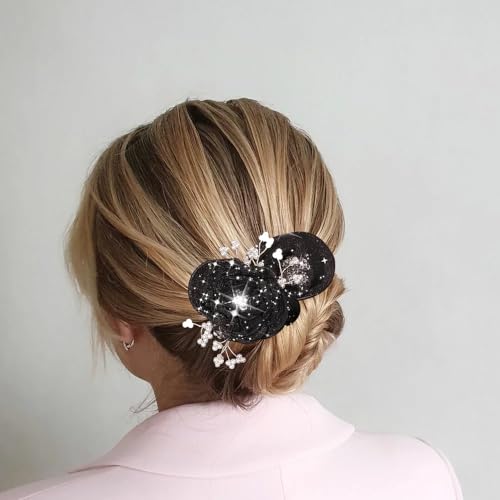 2 PACK Big Camellia Flower Bun Makers - Hair Twister Accessories for Flexible, Quick Donut Bun Wraps for Women (Style 3)