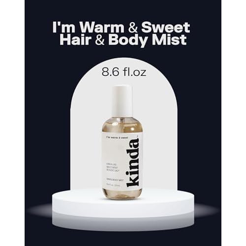 PB ParfumsBelcam KINDA I¡¯m Warm & Sweet Hair & Body Mist ? Our Version of Baccarat Rouge 540 ? Woody Gourmand Floral Scent with Jasmine, Saffron, Cedarwood & Amber, Long-Lasting Mist, 8.6 fl.oz
