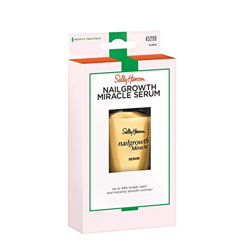 Sally Hansen Nail Treatment Nailgrowth Miracle¢ç Nail Strengthener | Nail Serum with Biotin & Peptides | Strengthens, Protects & Promotes Growth | Clear Nail Polish