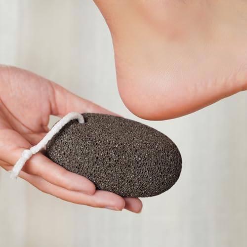 Extra Thick Pumice Stone for Feet and Hands ? Ergonomic, Durable Natural Foot File ? Gray, 3.9x2.8x1.6 in ? Ideal for Cracked Heel Treatment,Callus Remover for feet&Dead Skin Exfoliation
