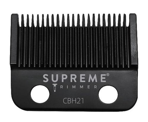 Supreme Trimmer DLC Coated Steel Hybrid Replacement Blade CBH21 | Tade Blade for Darkstar72 Clipper & Most Hair Clippers | Black