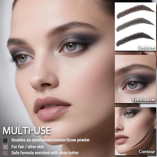 Afflano All Matte Eyeshadow Palette for Brown Eyes, Highly Pigmented Taupe Grey Nude Neutral Eyeshadow Palette Smoky Goth, Blendable Cool Toned Matte Eye Shadow for Older Women Everyday Natural Makeup