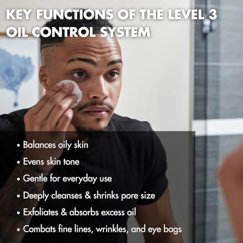 Tiege Hanley Skin Care Set for Men, Anti Aging Routine for Oily & Combination Skin, Level 3, Salicylic Face Wash, Glycolic Pads, Moisturizers, Clay Mask, Eye Cream, Serum, Men¡¯s Skin Care, 7 Piece Kit