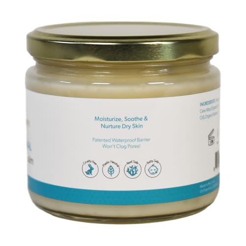 Waxelene Original Aerated Balm Large Jar, Organic Multipurpose Ointment the Petroleum Jelly Alternative Eczema Dry Sensitive Skin Face Moisturizer
