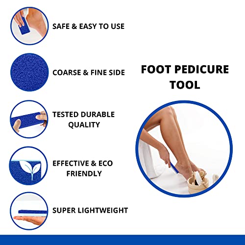 Love Natural Pumice Stone for Feet - Ultimate 2-in-1 Scrubber and Professional Exfoliating Rock for Feet Hands Body Care - Foot Stone for Dead Skin & Callus Removal (Blue)