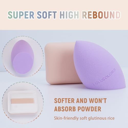 Colorful Series 18-Pcs Makeup Brush Set with Soft, Cruelty-Free Synthetic Bristles, Wooden Matte Handles, 2 Latex-Free Makeup Sponges & Travel Storage Bag ? Face & Eye Brushes for Makeup
