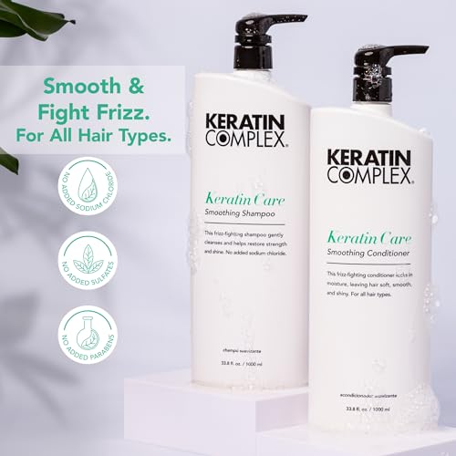 Keratin Complex - Keratin Care Smoothing Shampoo & Conditioner Duo - 33.8 fl oz Each