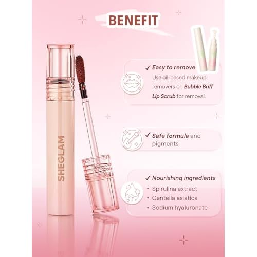 SHEGLAM Fall In Line Peel Off Lip Liner Stain Long Lasting Transfer-proof Nude Lip Tint-Pinky Promise