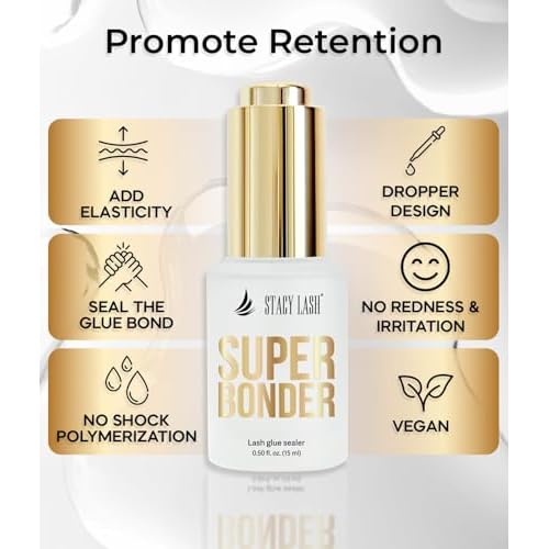 Super Bonder for Lash Extensions by Stacy Lash/Locks Eyelash Glue Fumes/Lash Extension Primer Complement/Lash Bonder for Mink Individual Lashes/Eyelash Extension Supplies