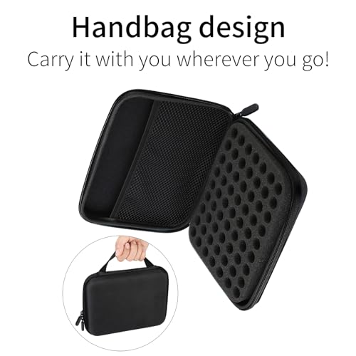 OUKENS 63 Slots Essential Oil Carrying Case, 1-3ml Hard EVA Shell Essential Oils Storage Organizer Bag with Foam Insert, Portable Peptide Case & Vial Holder for Aromatherapy, Travel, Home (Black)