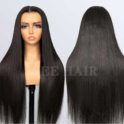 ISEE Straight Lace Front Wigs Human Hair 13x6 HD Lace Frontal Glueless Wigs for Women 180% Density Pre Plucked Pre-cut Lace Natural Hairline 20 Inch