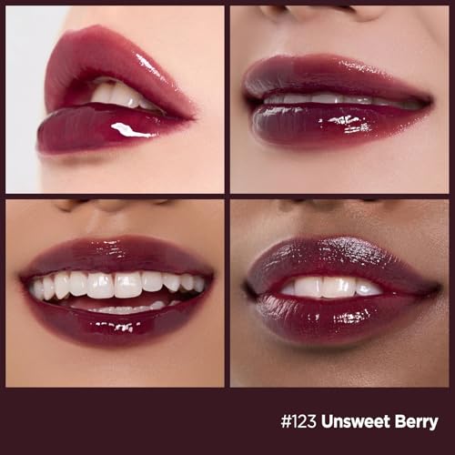 Laka Fruity Glam Tint, Glowing Lip Stain with Wide Color Spectrum, Hydrating & Lightweight Texture, Long-Lasting Bold Stain, Non-Sticky, Vegan, K-Beauty (#123 Unsweet Berry, 4.5g/0.15oz)