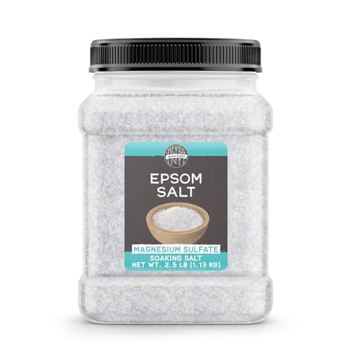 Birch & Meadow Epsom Salt, 2.5 lb, Pure Magnesium Sulfate, Unscented, Bathing & Soaking