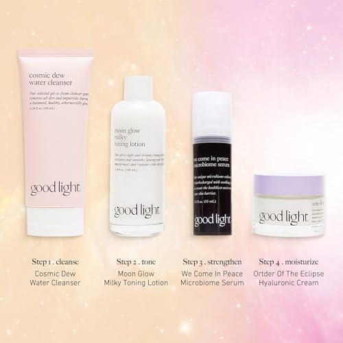 good light Cosmic Dew Water Cleanser. Celestial Gel-to-Foam Face Wash Cleanser. Made with Glycerin and Hyaluronic Acid. Hydrating, Sensitive Skin Safe Korean Skin Care. (3.38 fl oz)