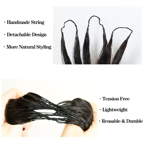Deep Wave Curly Crochet Hair Extensions Knotless Pre-Separated Feather Crochet Real Human Hair for Women Reusable Micro Twists with String Fullness Curly Human Hair Extensions 18inch 120g