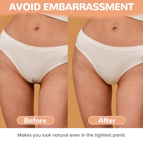 6Pcs Seamless Crotch Smoothing Pad for Leggings Swimsuits, Privacy Protection Insert Reusable Front Modesty Cover for Women