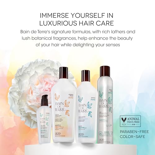 Bain de Terre Recovery Complex Anti-Frizz Shine Serum, Silky Shine & Frizz Control with Argan & Monoi Oils, Paraben-Free, Alcohol-Free, Color-Safe, Vegan