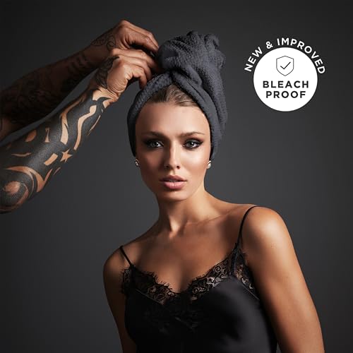 Fromm Softees Plush Microfiber Towels for Hair Salon, Barber, Spa, Ultra Soft Hair Wrap for Drying Hair, Hands, Face, Dark Grey, 20 x 34 Inches, 6 Pack