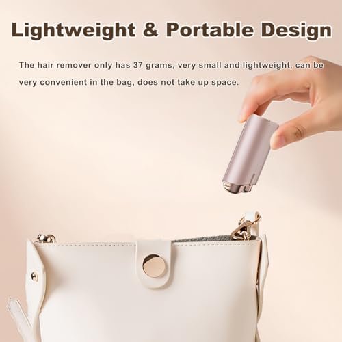 Facial Hair Removal for Women, Portable Painless Lady Shaver with Built-in LED, Wet/Dry Electric Razor Hair Remover Device for Face/Lips/Peach/Fuzz