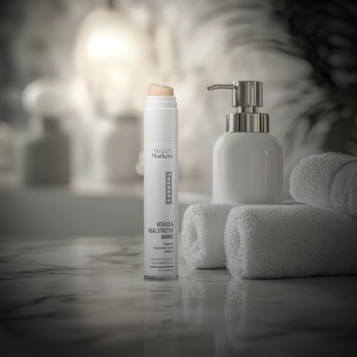 StretchMarkers Therapy Stretch Mark Cream ? Visibly Reduces and Treats, Stretch Marks Removal with Retinol, Hyaluronic Acid, Bioactive Peptides & 3D Stem Cell Technology, 1 fl oz