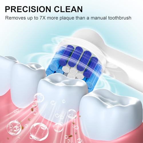 8pcs Replacement Brush Heads Compatible with Braun Oral-B, Professional Electric Toothbrush Heads for Oral B Replacement Heads Refill Pro100/1000/1500/4000/5000/7000/8000/9600 Etc.