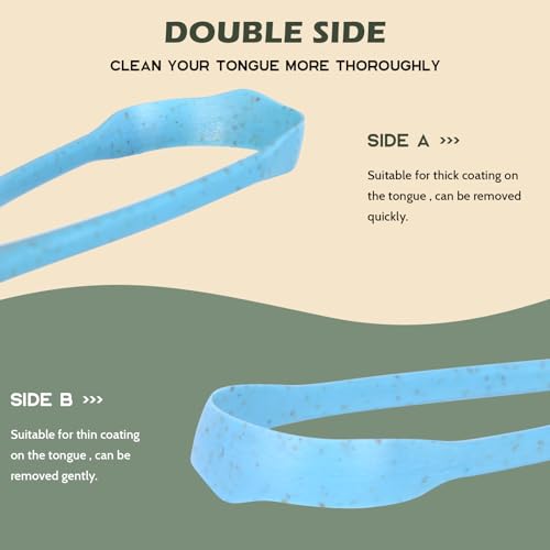 Tongue Scraper Cleaner PETA Approved Vegan Natural Eco Fiber Material 100% BPA Free Tongue Scrapers for Oral Care & Hygiene - 3 Count