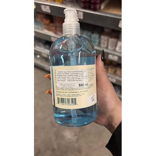 Stonewall Kitchen Coastal Breeze Hand Soap, Enriched with Vitamins, Beautiful Container with Pump, 16.9 Ounces