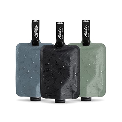 Matador Toiletry Bottles 3 Pack - 3 oz Travel Bottles for Toiletries, TSA Approved Toiletry Bottles with Labels, Refillable Travel Pouch, Containers for Creams, Gels, Paste, and Liquids