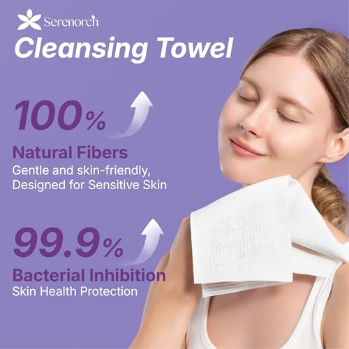 Disposable Face Towels 600 Count, 10" x 12", Ultra Thick Face Towelettes for Sensitive Skin, Extra Soft Makeup Remover Dry Wipes