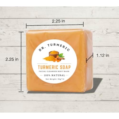 Turmeric Soap Bar | Face & Body Cleanser | Moisturizing | Lathering | Deep Cleansing | Evens Skin Tone | Refreshing Scent | Radiant Skin | 1 count pack of 1|