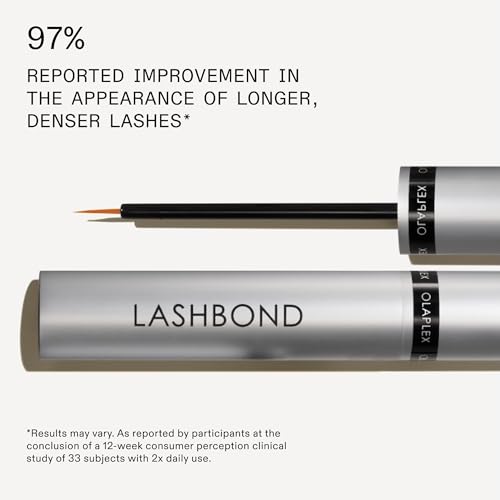 Olaplex Lashbond Building Serum, Clear Eyelash Enhancing Serum for Natural, Longer, Healthier, Thicker, Fuller-Looking Lashes, Daily Use, Results in Little as 2 Weeks, 0.15 fl oz