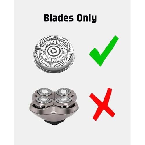 Pitbull Shaver Replacement Blade for Skull Shaver Replacement Heads Compatible with Pitbull Gold Replacement Blades Skull Shaver Replacement Blades, 4 Pack Skull Shaver Blades, Gifts for Bald Men