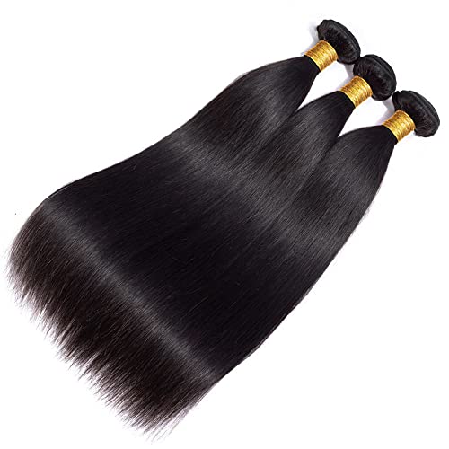 10A Brazilian Straight Human Hair Bundles 22 24 26 Inch 100% Unprocessed Virgin Straight Weave 3 Bundles Deals Human Hair
