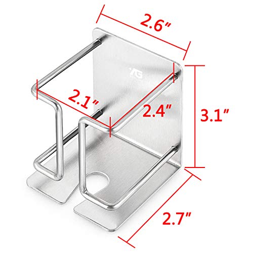 Linkidea Electric Razor Holder Wall Mount, Razor Hanger, Stainless Steel Electric Shaver Bathroom Holder Compatible with Philips Shaver 2400, Norelco Series 9, Series 7 (Silver)