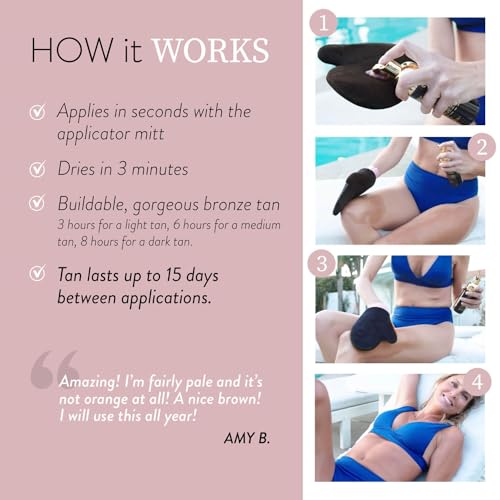 Best Bronze Tinted Self Tanner Kit Mousse with Mitt ? Sunless Tanner Foam for Customizable Self Tan, Light to Dark Fake Tan ? Vegan Tanning Mousse ? Sunless Tanning Foam (5.07 Fl Oz & Mitt)