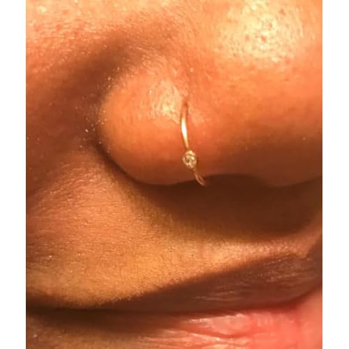 QWALIT 2pack Nose Ring Piercing Kit - Gold Nose Piercing Gun Kit